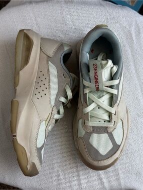 Jordan 23 Engineered Sneakers Beige/Gray/White Leather US 7 DH7381-163